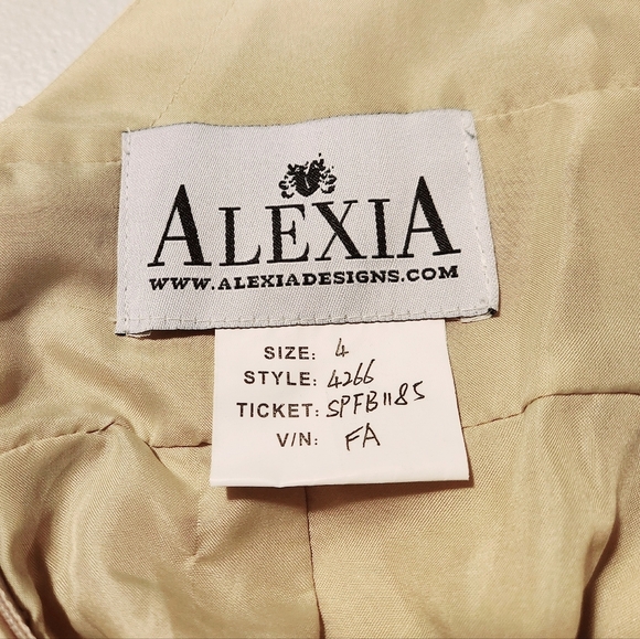 Alexia Designs Sleeveless Champagne Gown - Picture 8 of 11